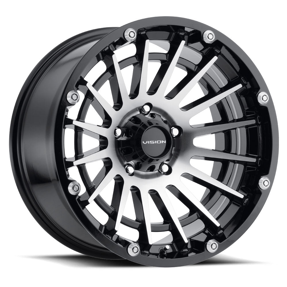 20x9 Vision 417 Creep Black Machined Face 8x165.1 8x6.5 ET12 Wheel Rim - 0