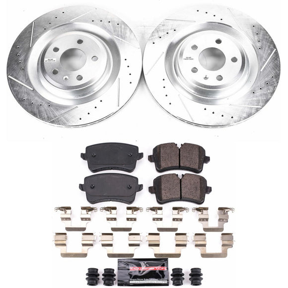 PowerStop Z23 Daily Driver Carbon-Fiber Ceramic Brake Pad and Drilled & Slotted