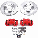 PowerStop Z26 Street Performance Ceramic Brake Pad, Drilled Slotted Rotor, and C
