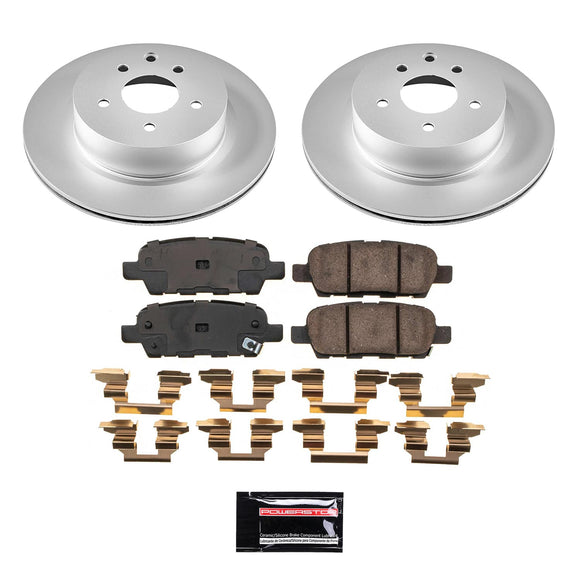 PowerStop Genuine Geomet Coated Rotor and Low-Dust Ceramic Brake Pad Kit