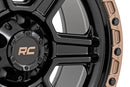 18x9 Rough Country 79 Series Black with Bronze Ring 6x135 ET-12 Wheel Rim