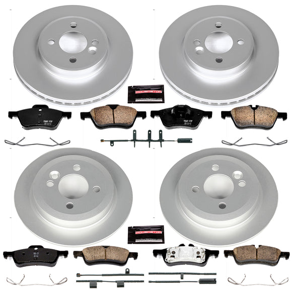 PowerStop Genuine Geomet Coated Rotor and Carbon-Fiber Ceramic Brake Pad Kit