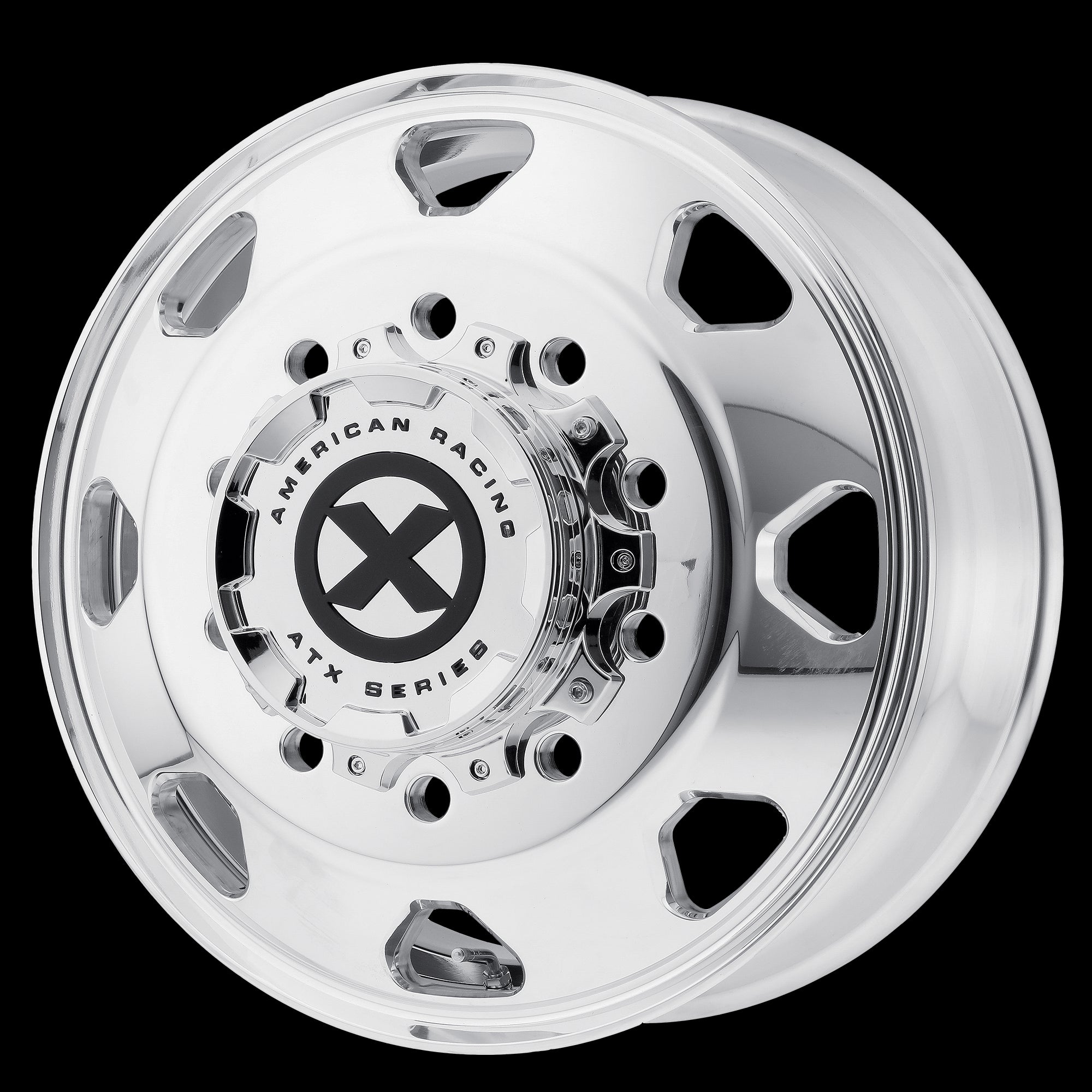 22.5X8.25 American Racing ATX AO401 OCTANE Polished 10X285.75 ET144 wheel