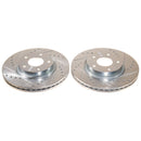 PowerStop Evolution Drilled Slotted Rotors Pair Front For Nissan Altima