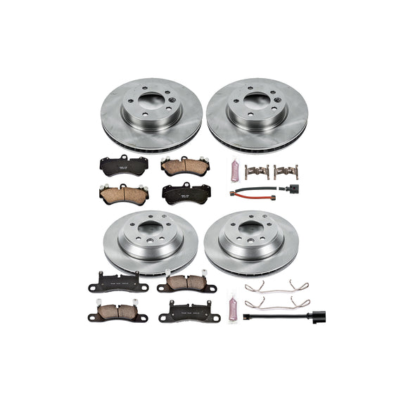 PowerStop OE Stock Replacement Low-Dust Ceramic Brake Pad and Rotor Kit