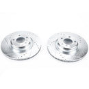 PowerStop Evolution Drilled Slotted Rotors Pair Rear For BMW 328i