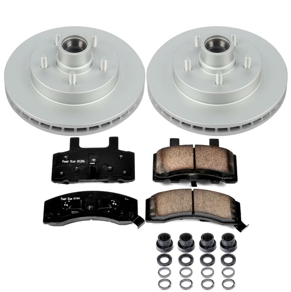 PowerStop Genuine Geomet Coated Rotor and Low-Dust Ceramic Brake Pad Kit