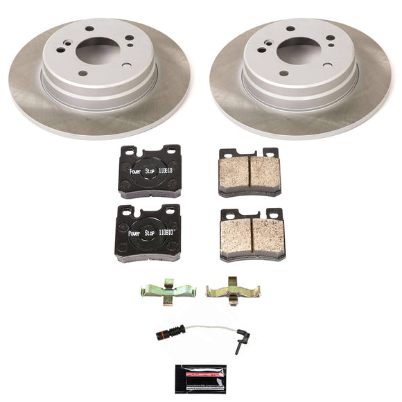 PowerStop Semi-Coated Rotor and Low-Dust Ceramic Brake Pad Kit