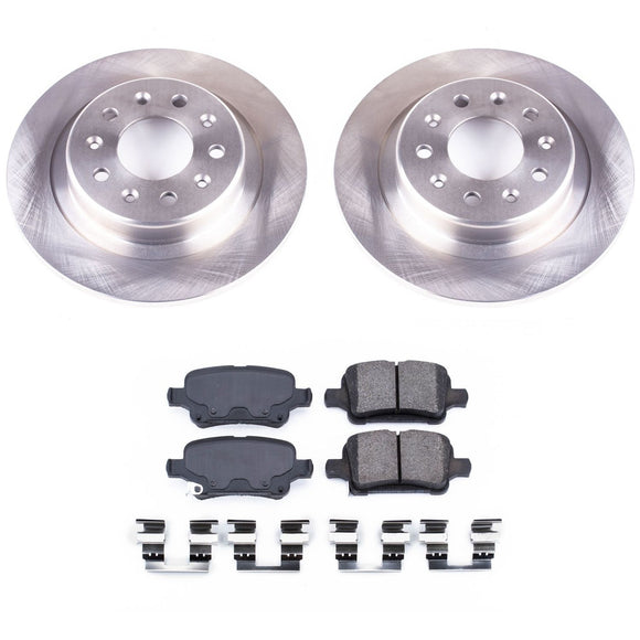 PowerStop OE Stock Replacement Low-Dust Ceramic Brake Pad and Rotor Kit