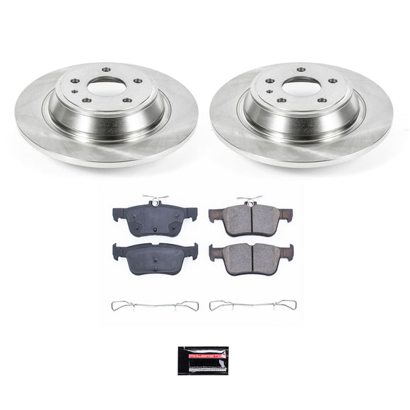 PowerStop OE Stock Replacement Low-Dust Ceramic Brake Pad and Rotor Kit