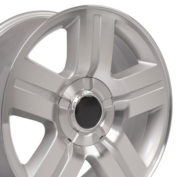 22" Replica Wheel CV84 Fits Chevrolet Silverado Rim 22x9 Machined Wheel