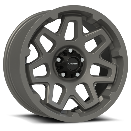 17x7 Vision 416 Se7En Satin Grey 5x114.3 5x4.5 ET0 Wheel Rim