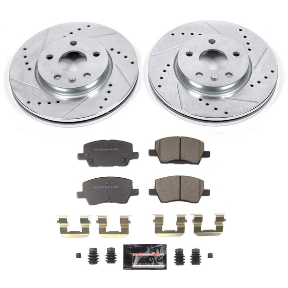 PowerStop Z23 Daily Driver Carbon-Fiber Ceramic Brake Pad and Drilled & Slotted