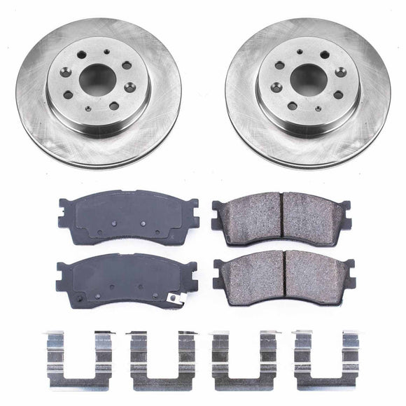 PowerStop OE Stock Replacement Low-Dust Ceramic Brake Pad and Rotor Kit