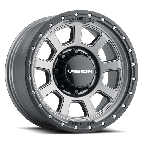 17x9 Vision 350 Ojos Satin Grey 8x165.1 8x6.5 ET12 Wheel Rim