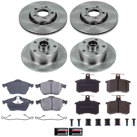 PowerStop OE Stock Replacement Low-Dust Ceramic Brake Pad and Rotor Kit