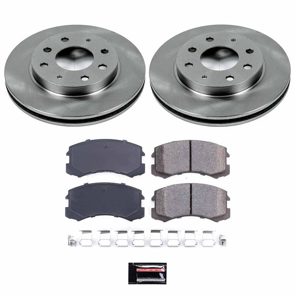 PowerStop OE Stock Replacement Low-Dust Ceramic Brake Pad and Rotor Kit