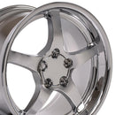 18" Replica Wheel CV05 Fits Chevrolet Corvette - C5 Rim 18x10.5 Deep Dish Chrome