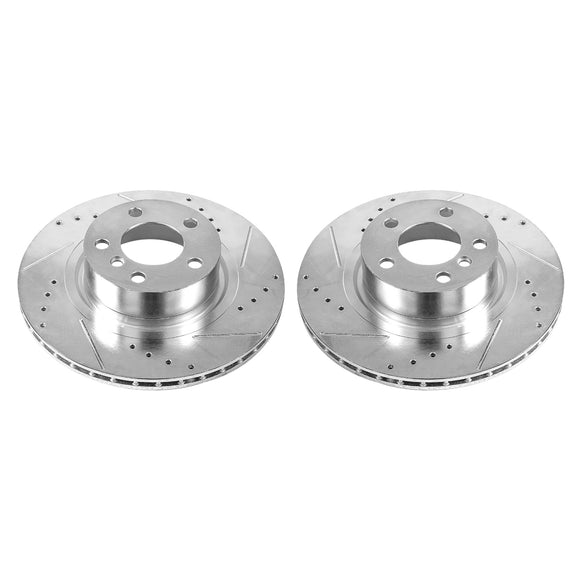 PowerStop Evolution Drilled And Slotted Rotors Pair Rear For BMW X3