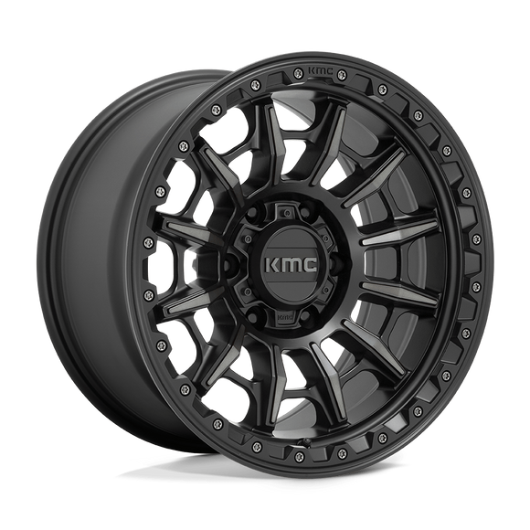 17X9 KMC KM547 CARNAGE Satin Black With Gray Tint 6X135 ET0 wheel/rim