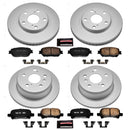 PowerStop Genuine Geomet Coated Rotor and Low-Dust Ceramic Brake Pad Kit