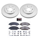 PowerStop Genuine Geomet Coated Rotor and Low-Dust Ceramic Brake Pad Kit