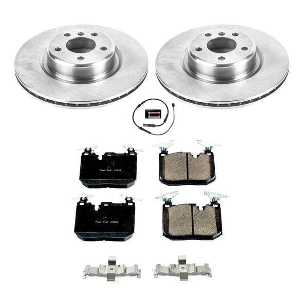 PowerStop OE Stock Replacement Low-Dust Ceramic Brake Pad and Rotor Kit