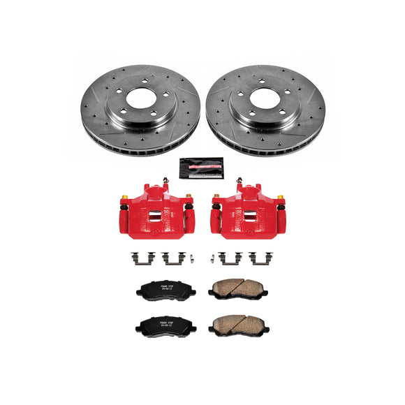 PowerStop Z23 Daily Driver Carbon-Fiber Ceramic Pads Drilled & Slotted Rotor & C