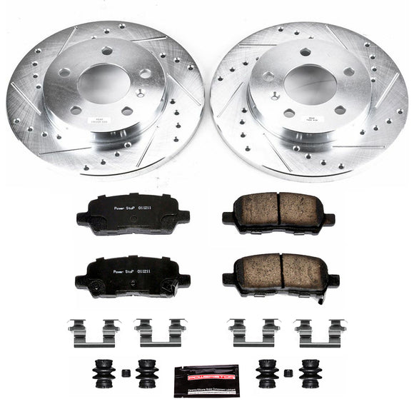 PowerStop Z23 Daily Driver Carbon-Fiber Ceramic Brake Pad and Drilled & Slotted
