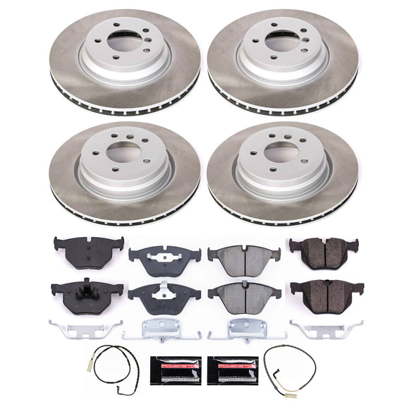 PowerStop Semi-Coated Rotor and Low-Dust Ceramic Brake Pad Kit