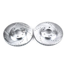 PowerStop Evolution Drilled Slotted Rotors Pair Front For Mercedes-Benz 300SL