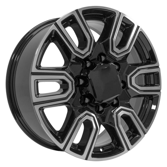 20" Replica CV96B fits GMC Sierra 2500/3500 20x8.5 Black Machined