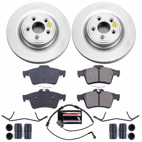 PowerStop Genuine Geomet Coated Rotor and Carbon-Fiber Ceramic Brake Pad Kit