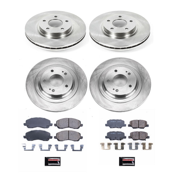 PowerStop OE Stock Replacement Low-Dust Ceramic Brake Pad and Rotor Kit