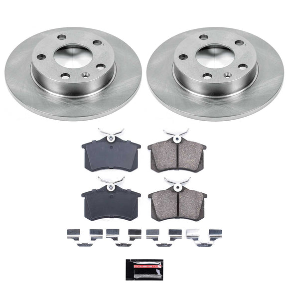 PowerStop OE Stock Replacement Low-Dust Ceramic Brake Pad and Rotor Kit