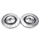 PowerStop Evolution Drilled Slotted Rotors Pair Front For Mitsubishi 3000GT