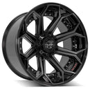 4Play Gen2 4P80R 22x12 Black Brushed Face Tinted Wheel 6x135 ET-44 CB106.1