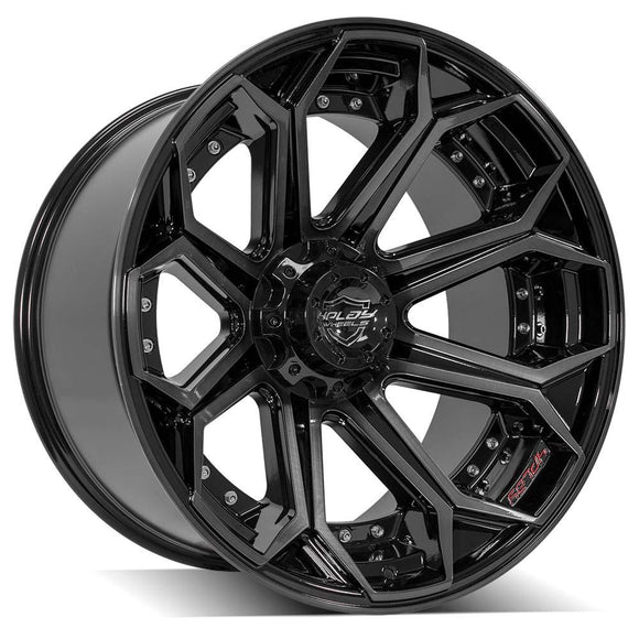4Play Gen2 4P80R 22x12 Black Brushed Face Tinted Wheel 6x135 ET-44 CB106.1