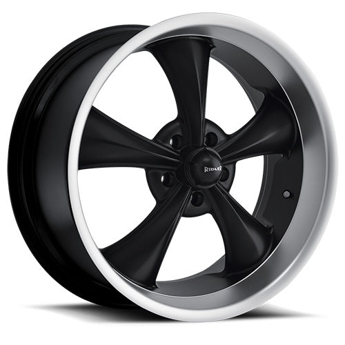 18x8 Ridler Style 695 Black Wheel/Rim 5x120.7 5-120.7 5x4.75 18-8 ET0