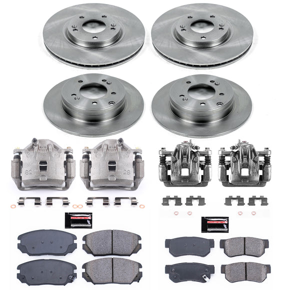 PowerStop OE Stock Replacement Low-Dust Ceramic Brake Pad, Rotor and Caliper Kit