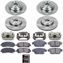 PowerStop OE Stock Replacement Low-Dust Ceramic Brake Pad, Rotor and Caliper Kit