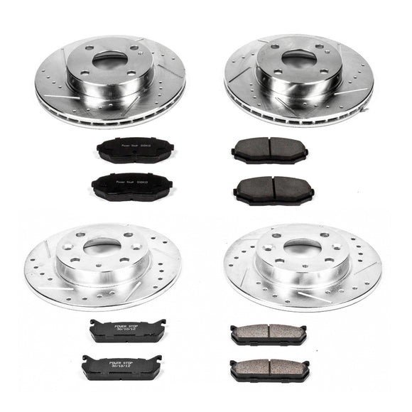 PowerStop Z23 Daily Driver Carbon-Fiber Ceramic Brake Pad and Drilled & Slotted