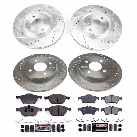 PowerStop Z23 Daily Driver Carbon-Fiber Ceramic Brake Pad and Drilled & Slotted