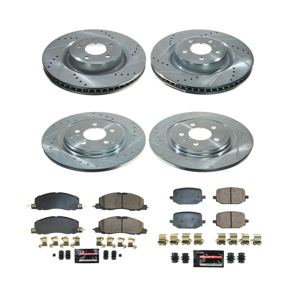 PowerStop Z23 Daily Driver Carbon-Fiber Ceramic Brake Pad and Drilled & Slotted