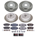 PowerStop Semi-Coated Rotor and Low-Dust Ceramic Brake Pad Kit