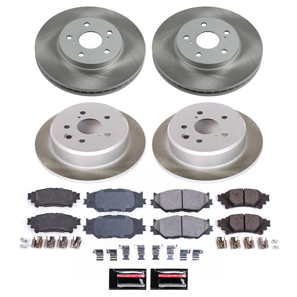 PowerStop Semi-Coated Rotor and Low-Dust Ceramic Brake Pad Kit