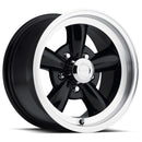 15x7 Vision 141H Legend 5 Black Machined Lip 5x114.3 5x4.5 ET-7 Wheel Rim