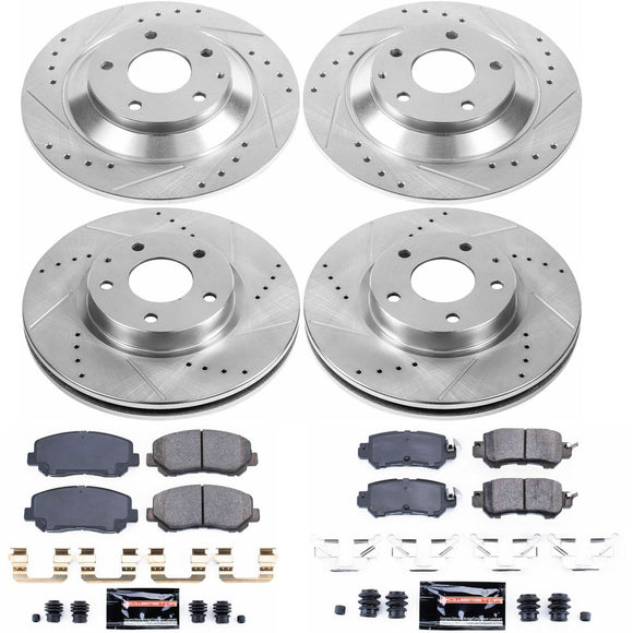 PowerStop Z23 Daily Driver Carbon-Fiber Ceramic Brake Pad and Drilled & Slotted