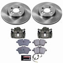 PowerStop OE Stock Replacement Low-Dust Ceramic Brake Pad, Rotor and Caliper Kit