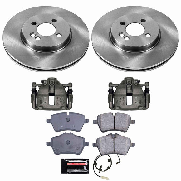 PowerStop OE Stock Replacement Low-Dust Ceramic Brake Pad, Rotor and Caliper Kit
